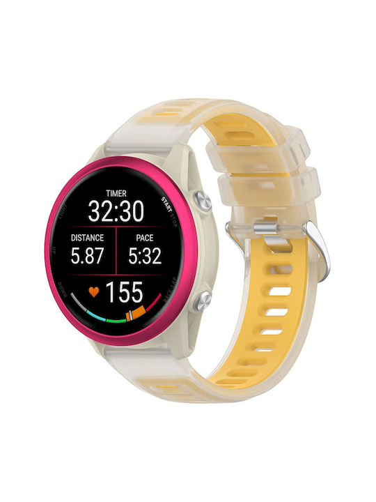 Techsuit Silicone Strap Yellow (Samsung Galaxy Watch4/5/Active 2, Huawei Watch GT 3)