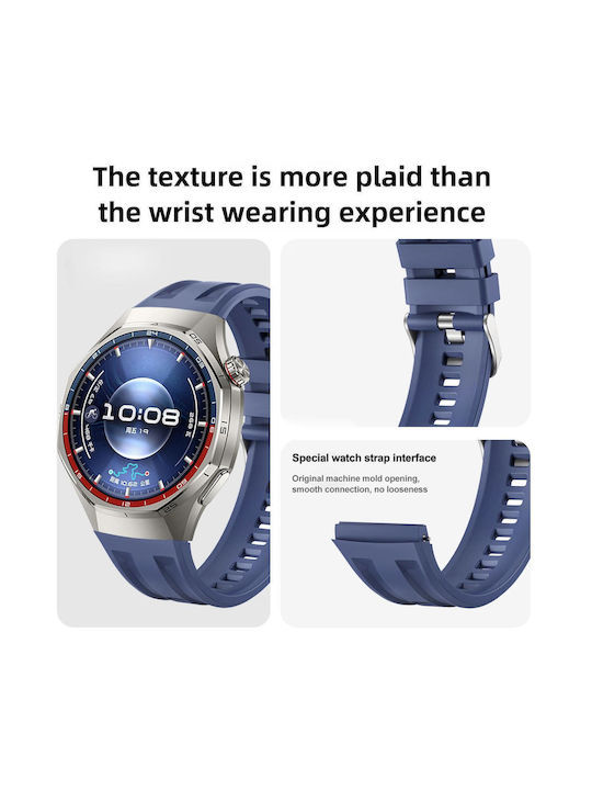 Huawei Watch GT 6 Pro Seamless Connection Double Groove Non Porous Solid Colour Watch Strap Silicone Green