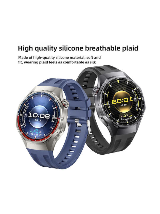 Huawei Watch Gt 6 Pro Seamless Connection Double Groove Non Porous Solid Color Watch Strap Silicone Wine Red