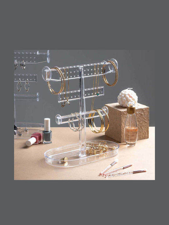 SteweHome Set stand pentru bijuterii din plastic alb