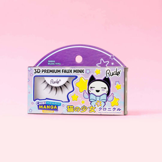 Gene false premium 3D Effect Mystic Kitty Model Chibi Manga Blană artificială de nurcă Rude Cosmetics 1 articol