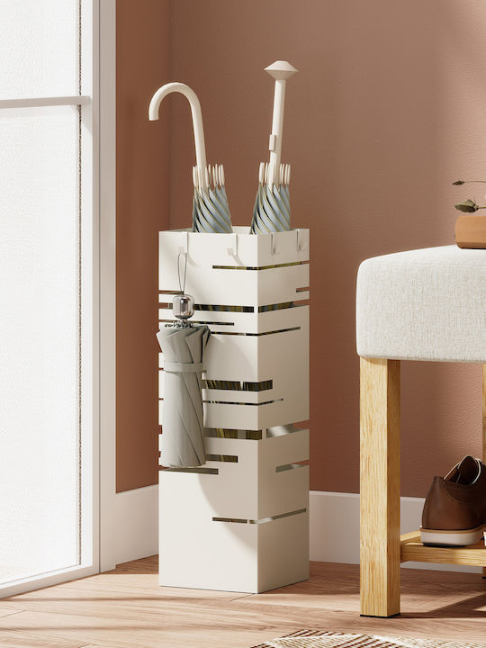 HomCom Metallic Beige Umbrella Rack