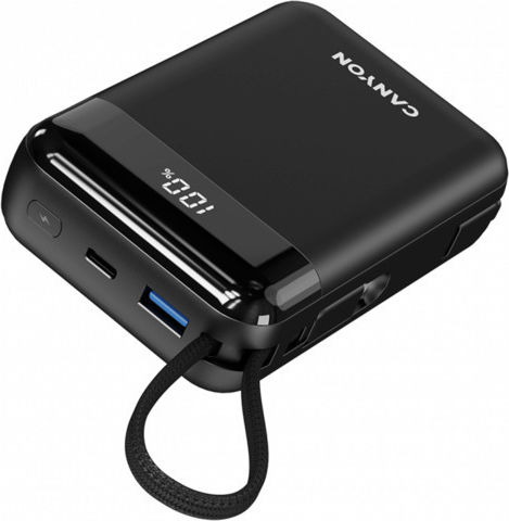 Canyon OnPower 20000mAh 20W με Θύρα USB-A και Θύρα USB-C Power Delivery Μαύρο