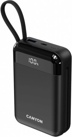 Canyon OnPower 20000mAh 20W με Θύρα USB-A και Θύρα USB-C Power Delivery Μαύρο