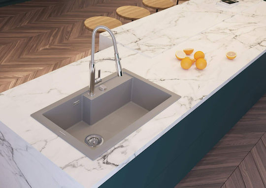 Deante ZQE T10B Ένθετος Inox Μ80xΠ50cm Γκρι Deante ZQE T10B Ένθετος Inox Μ80xΠ50cm Γκρι