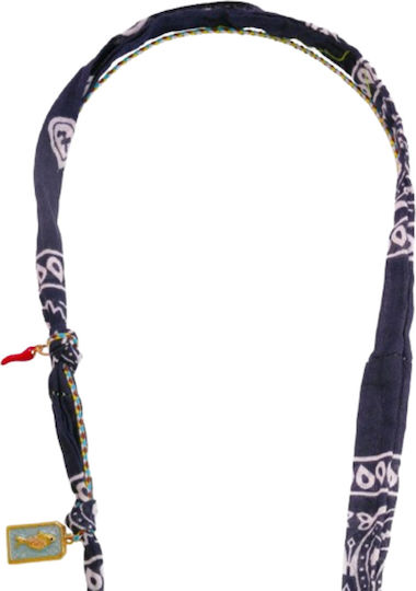 La Coque Francaise Long Bandana Chain Neck Strap Blue Charms 362338 Women's