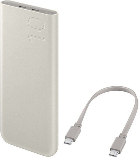 Samsung Power Bank 10000mAh 25W mit 2 USB-C Ausgangsanschlüsse Beige
