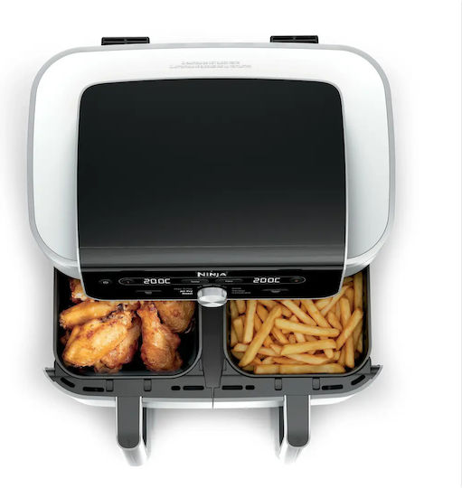 Ninja Dual Zone XL Air Fryer με Διπλό Αποσπώμενο Κάδο 9.5lt Λευκό