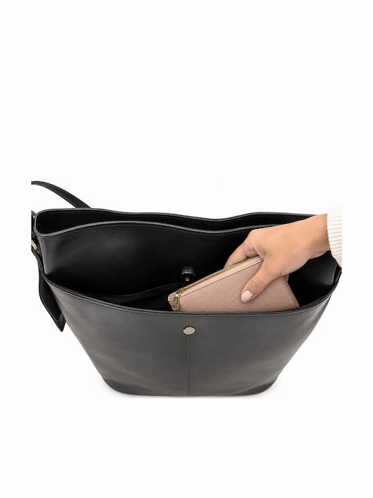 Leather Women's Shoulder Bag Black