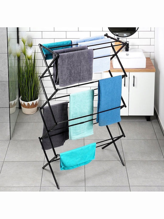 Vilde Folding Hanging Clothes Drying Rack Made of Metal with Hanging Length 10m
