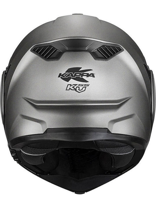 Kappa Moto KV55 Basic Matt Titanium Motorcycle Helmet Flip-Up ECE 22.06 1700gr