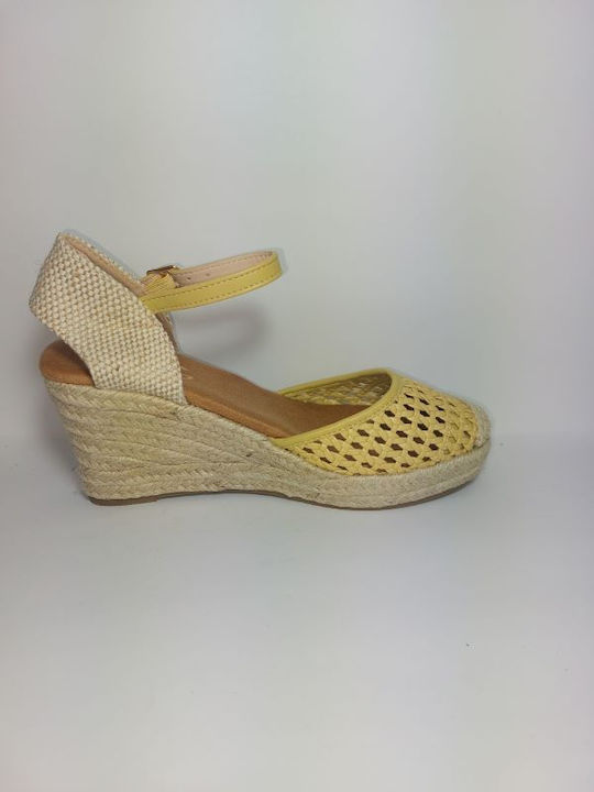 Platforme Dama Tip Espadrile Galbene PY.T1