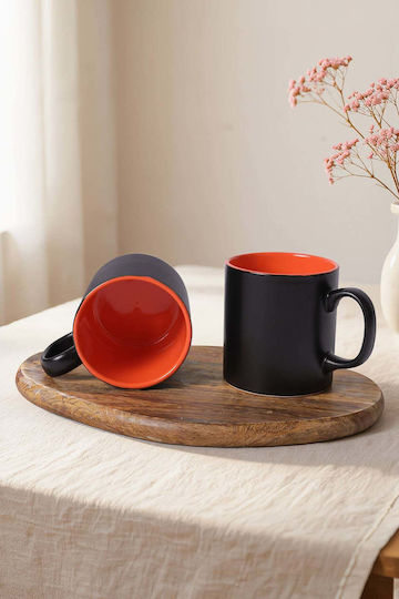 SteweHome Κούπα Κεραμική Πολύχρωμη 345ml 2τμχ