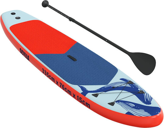 vidaXL Scylla Φουσκωτή Σανίδα SUP με Μήκος 3.35m Μπλε