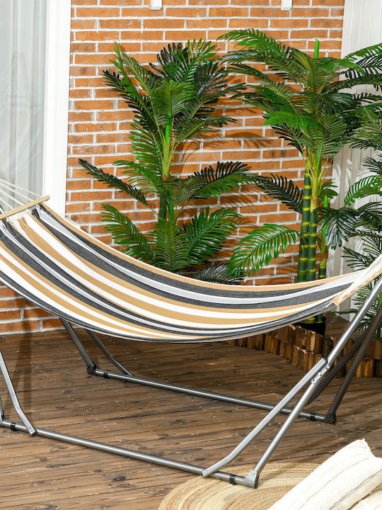Outsunny Αιώρα Υφασμάτινη με Βάση Γκρι 270x100x94εκ.