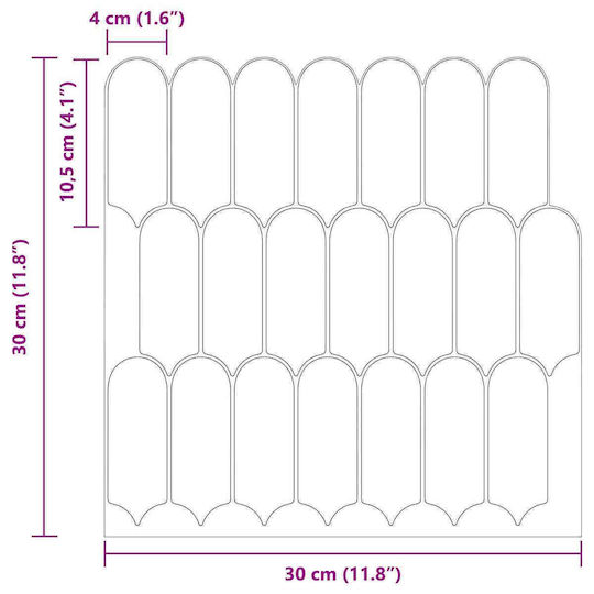 vidaXL Πλακάκι για Δάπεδο Κήπου 30x30εκ. 50τμχ