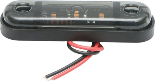 Led Светлини За Товарни Автомобили Фимирани 3 Led 12v 24v Ip68 Оранжеви 87mm 28mm X 13mm