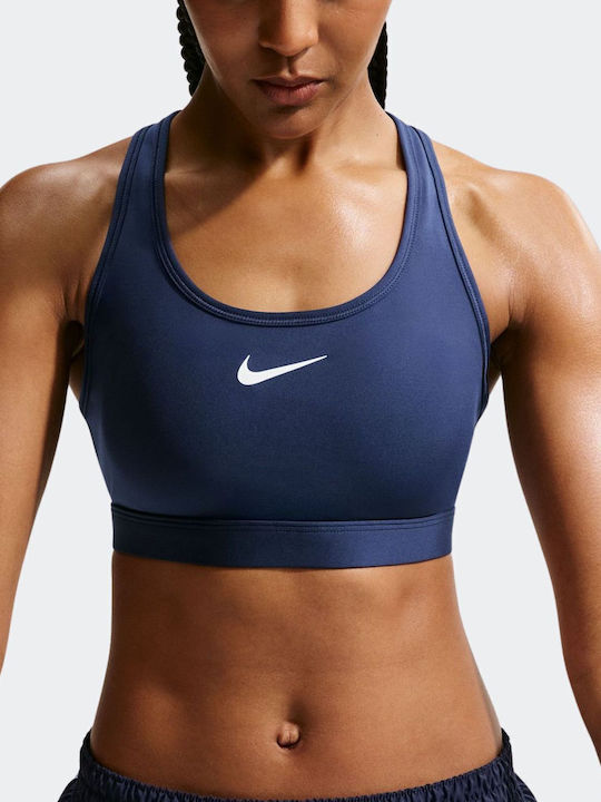 Dri-Fit Swoosh Women's Athletic Sports Bra Midnight Navy with Lining