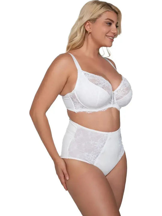 Balconette White Sutien cu Baloane