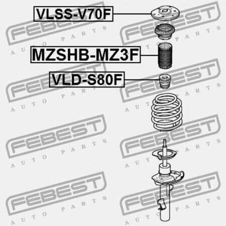 Febest Αμορτισέρ για Volvo S80