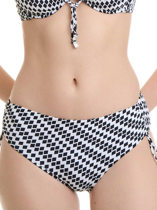 Bikini Slip Talie Înaltă Cu Dantelă