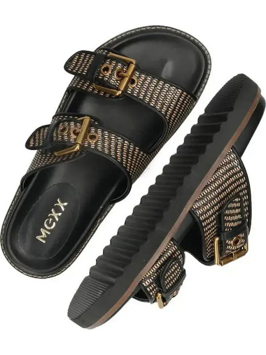 Flache Sandalen für Damen in Schwarz Farbe