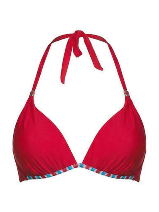 Top De Bikini Triunghi Cu Burete Fucsia