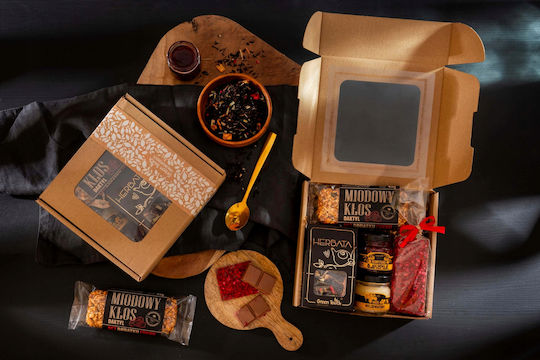 Gift Set Tea Honey Raspberry Jam Chocolate Honey Bar