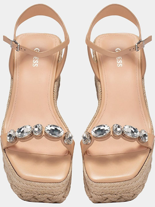 Women's Summer Espadrille Platforms Beige