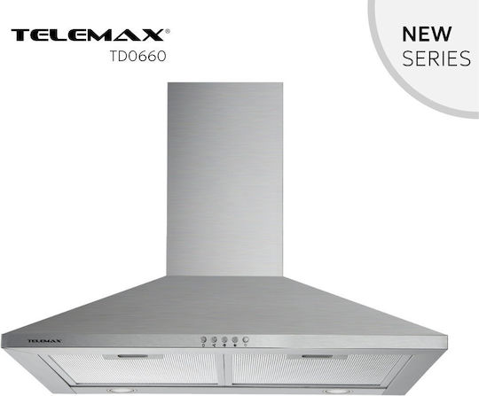 Telemax Chimney Vent Hood 60cm Inox TD0660