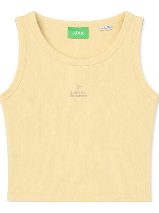 Women's Summer Crop Cotton Top Yellow