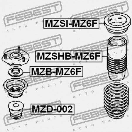 Μπροστινό Αμορτισέρ Rebound Mazda 6 Wagon Gy 2002-2005 Eu Gj6a-34-111c