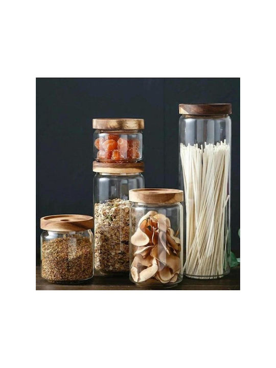 SteweHome Set of 16 General Use Glass Orange Jars with Lid 1000ml