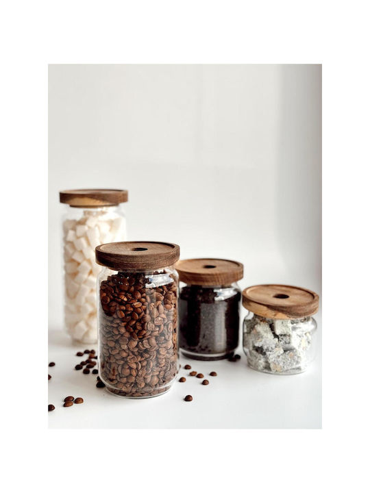 SteweHome General Use Glass White Vase with Lid 700ml