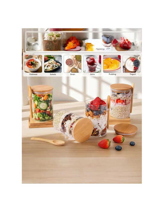 SteweHome Jar for General Use / Coffee with Airtight Lid Glass Orange 450ml