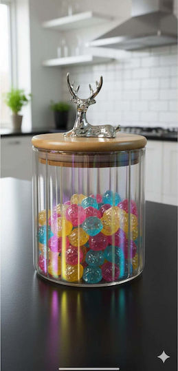 SteweHome Glass Cereal Jar with Lid 600ml