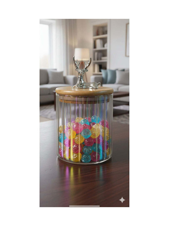 SteweHome Βάζο Δημητριακών με Καπάκι Γυάλινο 600ml