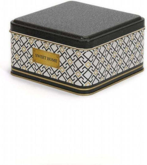 SteweHome General Use Vase with Metallic White Lid 16x16cm