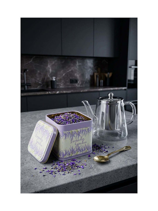 SteweHome General Use Vase with Metallic Purple Lid 9x9cm