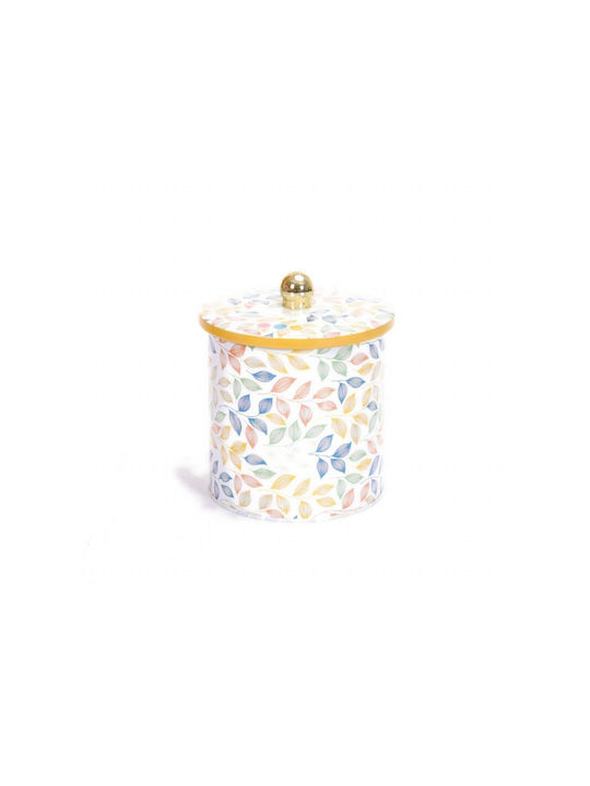SteweHome Jar for Coffee Tea Sugar with Airtight Lid Metallic White 2400ml