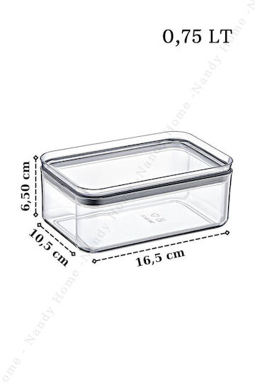 SteweHome Set of 3 General Use Jars with Lid Plastic Orange 750ml