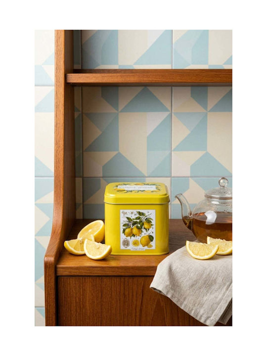 SteweHome General Use Vase with Metallic Yellow Lid 9x9cm