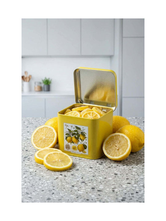 SteweHome General Use Vase with Metallic Yellow Lid 9x9cm