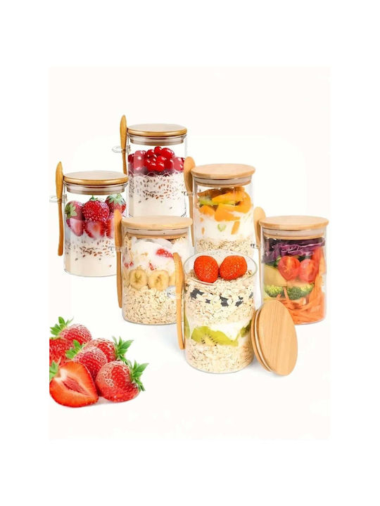 SteweHome Set of 2 Jars for Coffee Sugar Tea with Airtight Lid Wooden Orange 450ml
