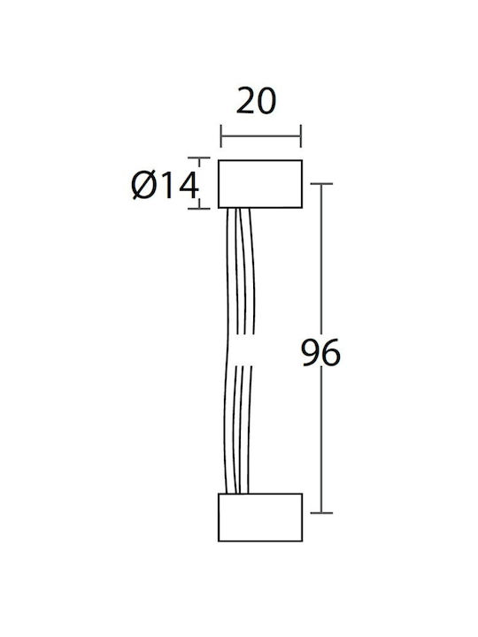 Convex 827 Λαβή Επίπλου από Δέρμα Ματ Νίκελ με Απόσταση Κέντρων 96mm 827-96S05X01