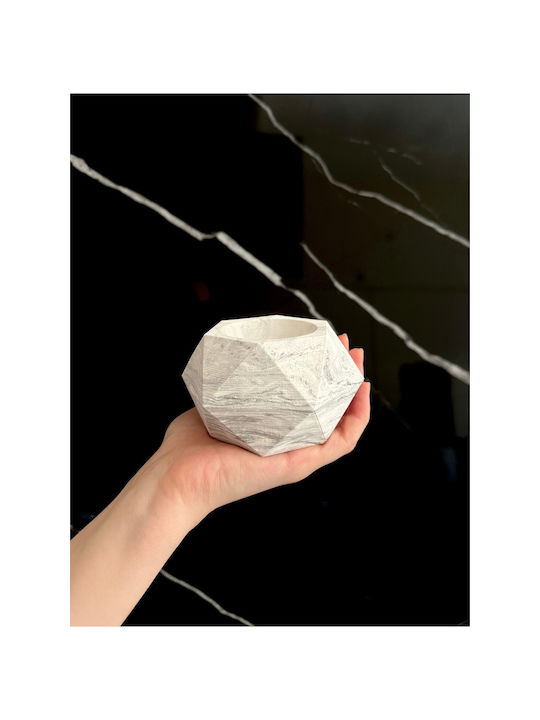 SteweHome Διακοσμητικό Βάζο Τσιμεντένιο Γκρι 7x7xΥ11cm