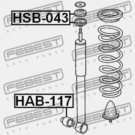 Febest Stoßdämpfer Hinter Honda Civic Eg8 1992-1995 Eu 52622-sh3-010
