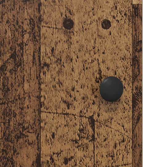 Нощни Шкафчета Дървени с Метални Крака Черни 2 Бройки 35x36.5x61см