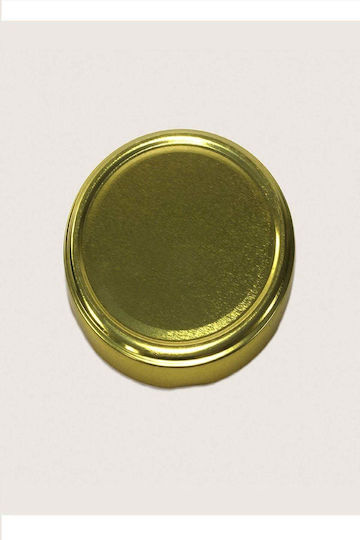 Stewehome Metallic Food Cover for Glass Jar 63 Mm Set of 20 Pieces Gold