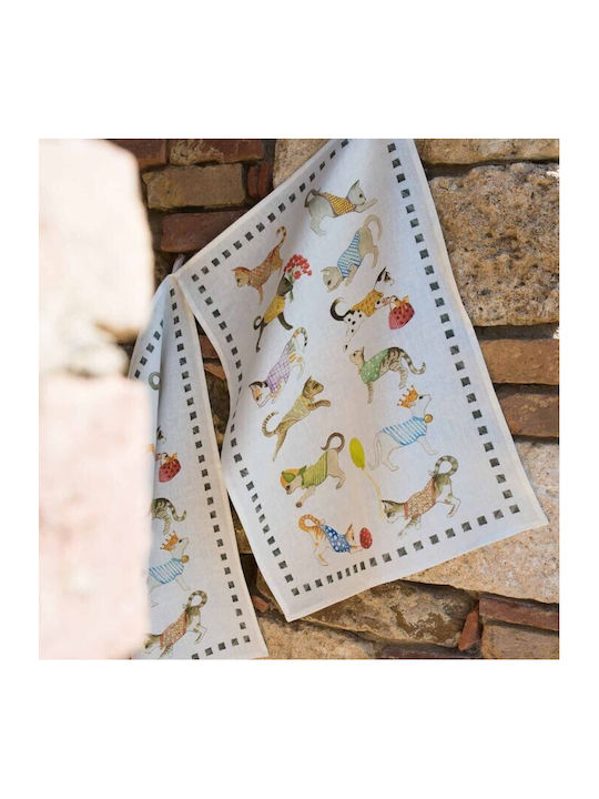 Tessitura Toscana Telerie Kitchen Towel In Green Colour